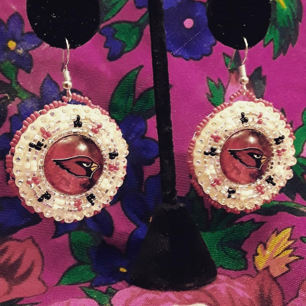 Arizona Cardinals Beaded Earrings